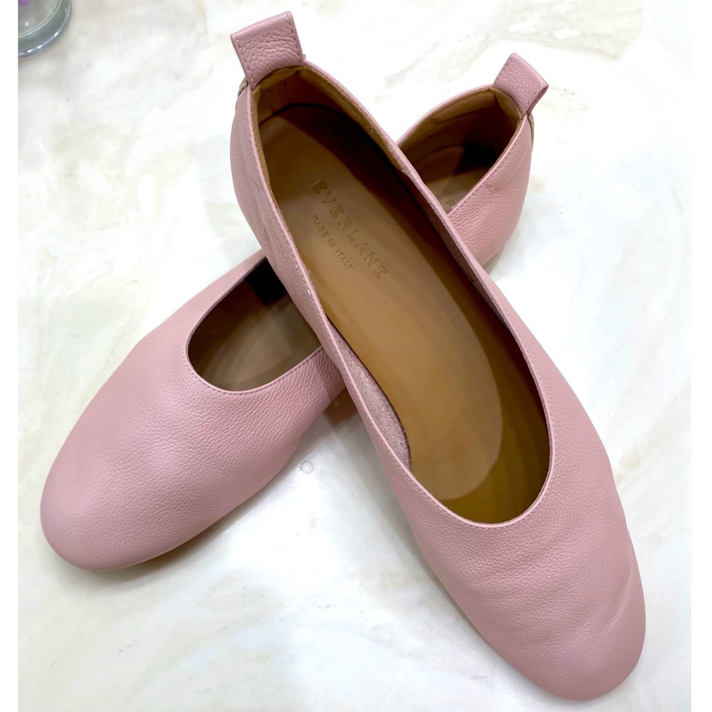 Everlane Pink Leather Ballet Flats